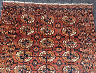 Antique Turkmen Tekke rug, age: 19th century. Size: 175x138cm / 5‘8ft by 4‘5ft http://www.najib.de                   