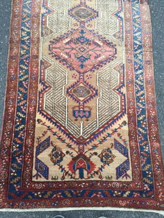 Camel ground Persian Sarab runner, size: ca. 445x95cm / 14'6''ft x 3'1''ft , age: circa 1920                 