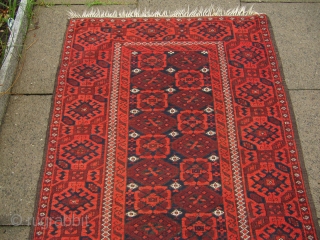 Antique Baluch rug with Mina Khani design , origin : North-East Persia , Khorossan province . Size : ca 170cm x 95cm ( 5'6''ft x 3'1''ft )      