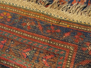 Antique Kurdish Kolyai rug from West-Persia, Hamadan region. Late 19th century. Wool foundation. Good condition with full pile. Size : ca 230cm x 130 cm (7'6''ft x 4'3''ft)     