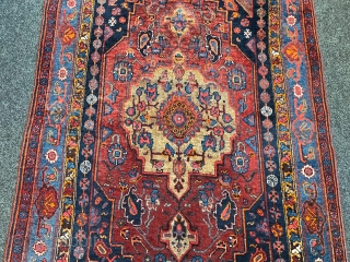 A beautiful antique Persian Bidjar rug. This rug was woven on a wool foundation, the size is 210x130cm / 6’9ft by 4‘3ft http://www.najib.de          