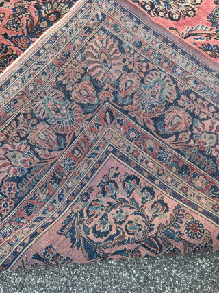 Antique Persian Sarough rug or so called “American Saruk“. Size circa 415x310cm / 13’6ft by 10’2ft http://www.najib.de / telephone / WhatsApp: +491778850135           