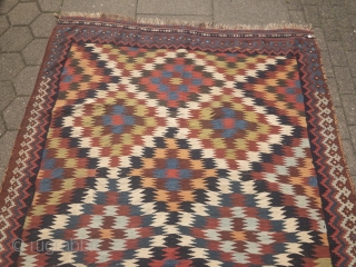 Beautiful antique Southpersian Qashqai kilim, 19th century, all natural colors. Size: 315x175cm / 10'4''ft x 5'8''ft                 