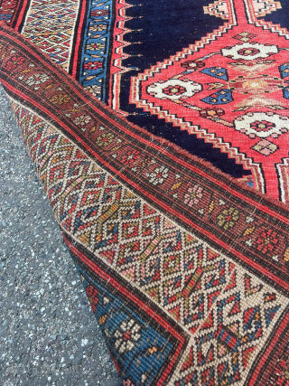 **Beautiful Antique rug with Colorful Border from Northwest Persia**

**Size:** 230 x 110 cm / 7'6" ft by 3'6" ft

This exquisite antique rug hails from the northwestern region of Persia, known for its  ...