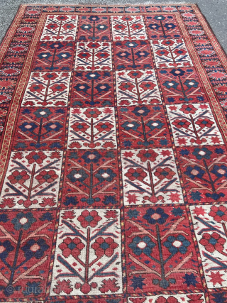 Antique Turkmen Beshir carpet, age: circa 1850. Origin: Amu Darya region.  Beautiful tree design with red and white field. Size: ca. 305x145cm / 10ft by 4’8ft http://www.najib.de     