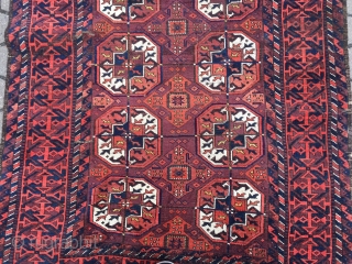 Antique Turkmen inspired Baluch rug, size: ca 197cm x 102cm / 6'5''ft x 3'4''ft                   