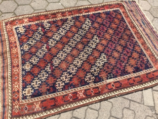 Antique Baluch rug with unusual design and large kilims, size: 190x120cm / 6'3''ft x 4ft                  