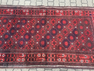 A charming antique Baluch rug, size: ca. 200x97cm / 6'5''ft x 3'2''ft 
                    