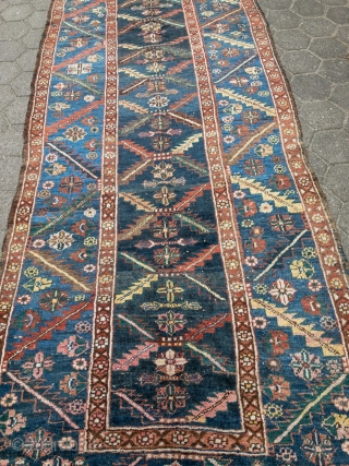 Antique Persian Heriz / Bakhshayesh long rug, size: ca. 370x130cm / 12'2''ft x 4'3''ft                   