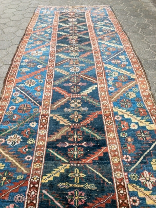 Antique Persian Heriz / Bakhshayesh long rug, size: ca. 370x130cm / 12'2''ft x 4'3''ft                   