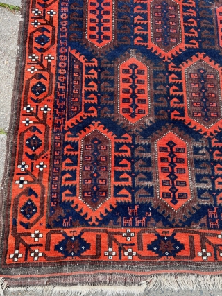 Outstanding antique Baluch rug. Archaic design with lots of different animals. Age: 19th century. Size: 200x100cm / 6’6ft by 3’3ft http://www.najib.de            