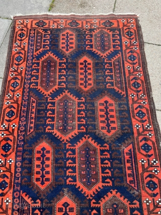 Outstanding antique Baluch rug. Archaic design with lots of different animals. Age: 19th century. Size: 200x100cm / 6’6ft by 3’3ft http://www.najib.de            