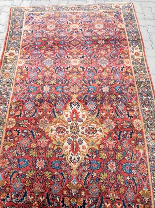 Antique Persian Malayer rug, size: 315x145cm / 10'4''ft x 4'8''ft.                       