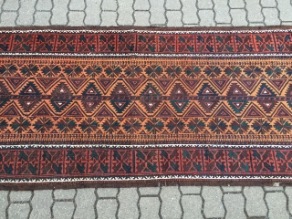 rare antique Baluch runner, size: ca 370x93cm / 12'2'' x 3ft
                      