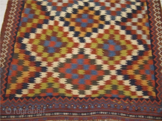 Antique Qashqai kilim with a so called "eye dazzler" design. size: 315 x 175cm / 10'3''ft x 5'8''ft www.najib.de              