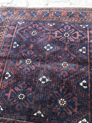 Antique Mina Khani Baluch bagface, very nice collector´s item. Size: 73x70cm / 2'4''ft x 2'3''ft                  