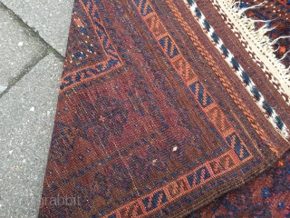 Antique Timuri Baluch prayer rug with glossy wool, size: ca. 125x85cm / 4'1''ft x 2'8''ft 
                 