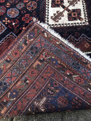 Antique Afshar rug from Southpersia, size: 200x165cm / 6'6''ft by 5'4''ft, lower pile in the middle, otherwise good condition.              