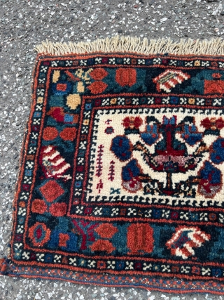 Antique Southpersian Afshar bagface with silk highlights in the center. Very nice collectors item. Size ca. 40x30cm / 1’3ft by 1ft http://www.najib.de           