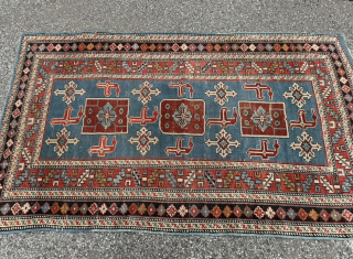 Beautiful antique Caucasian Karagashli Shirvan rug. Age: 19th century. Size: 173x103cm / 5‘7ft by 3‘4ft some light wear. Very nice collectors item. http://www.najib.de          