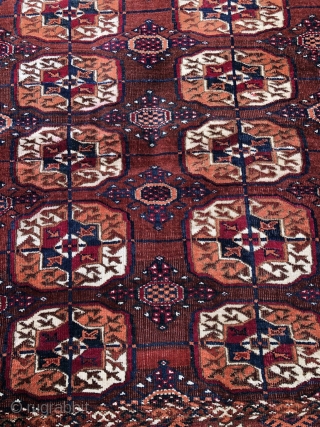 Antique Turkmen Tekke Main carpet, so-called Tekke "Buchara". Size: 330x220cm / 10'8''ft by 7'2''ft. Age: end of the 19th century             