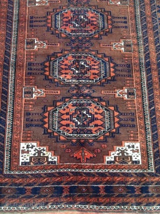 Large antique Baluch rug, fine quality. Size: 242x122cm / 8ft x 4ft www.najib.de                    