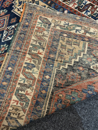 Antique Afshar runner from South-Persia. Size: 290x103cm / 9‘6ft by 3‘4ft a little bit reduced at the ends, still a beautiful piece           