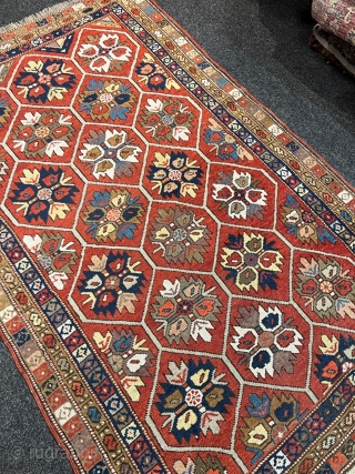 A very nice antique Caucasian rug, unusual design. Age: late 19th century. Size: circa 170x110cm / 5’6ft by 3’6ft http://www.najib.de             