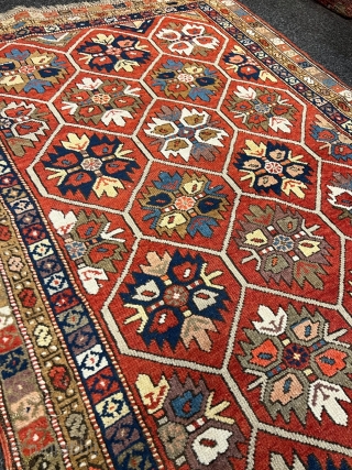 A very nice antique Caucasian rug, unusual design. Age: late 19th century. Size: circa 170x110cm / 5’6ft by 3’6ft http://www.najib.de             