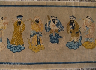 Very nice Chinese Peking pictorial rug. Circa 1920. Size: ca 245x105cm / 8'1'' x 3'5'' www.najib.de                 