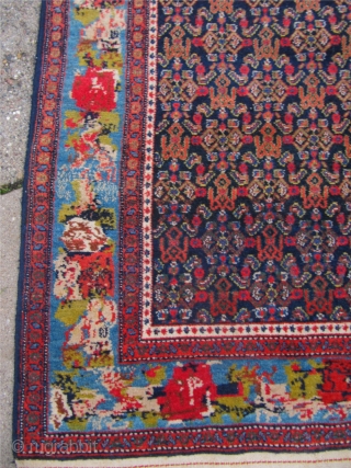 Fine antique Persian Senneh rug with a beautiful border. Size: ca.204x144cm / 6'7'' x 4'7'' Comes out of a German estate            