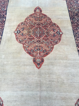 Fine antique Persian Ferahan carpet from the well known Ghazan workshop , size: ca. 335x185cm / 11ft x 6'1''ft , some wear in the upper area.       