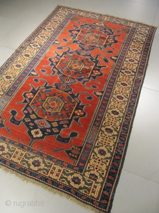 ref: S929 / Kuba-Gymil-Caucasian antique rug, 19th century, perfect restored condition
size: 220 X 140  /  7' X 4'             