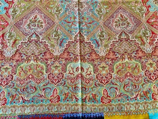 offering one of the best artist shawl known as jean baptiste amedee couder isfahan french paisley shawl dated 1750-1820 this shawl has many things to decribe like it has allover cross and  ...