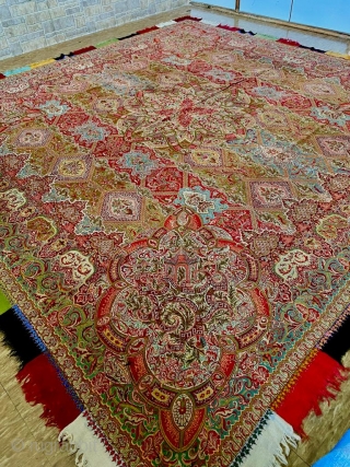 offering one of the best artist shawl known as jean baptiste amedee couder isfahan french paisley shawl dated 1750-1820 this shawl has many things to decribe like it has allover cross and  ...