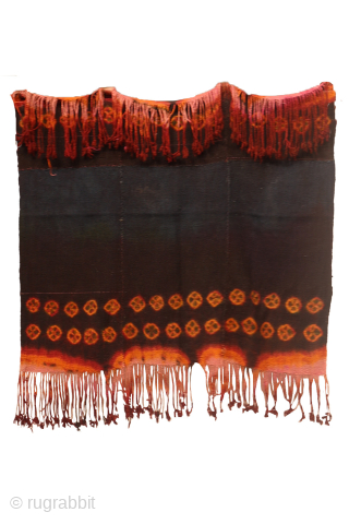 An antique Bokh or shoulder shawl from the Zanskar region in Ladakh. This beautiful piece is dyed with a deep indigo blue colour and decorated with Thigma motifs in a variety of  ...