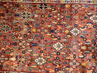 A fantastic Kashkuli rug with Herati pattern, Southern Iran. It has everything one expects from a Kashkuli rug: thight weave, great range of colours including light and dark blue, and mustards. 240x160  ...