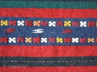 Woman’s apron fragment cod. 0597. Wool and cotton. Bulgaria. 1st. half 20th. century. Good condition. Cm. 52 x 116 (20 x 46 inches).          