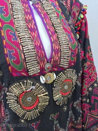 Tribal Jumlo Wedding dress from Indus Kohistan valley of Pakistan 
The embroidery is silk and complete handmade 
In excellent condition
             