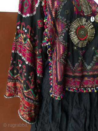 Tribal old Jumlo Wedding dress from Kohistan valley of Pakistan 
Complete handcrafted,  the embroidery is very fine handmade and silk 
In its best condition 
       