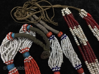 Tribal Pashtun antique beaded necklaces from swat valley of Pakistan.
In original stringing and good condition                  