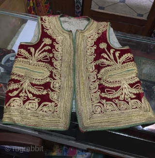 Tribal Pashtun handcrafted circa 1940-50's Men's vest
from Afghanistan.in excellent condition                       