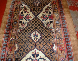 #1B556  Hand made antique Persian Camel hair runner 4' x 15.2' ( 122cm x 463cm ) C.1880               