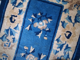 #1c43  Hand made antique Peking Chinese rug 2' x 3.7' ( 61cm x 112cm ) 1900.C
                