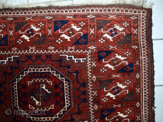 Handmade antique Afghan Baluch rug 3.3' x 5.6' ( 100cm x 170cm ) 1900s - 1C357                 