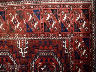 Handmade antique Afghan Baluch rug 3.3' x 5.6' ( 100cm x 170cm ) 1900s - 1C357                 