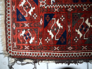 Handmade antique Afghan Baluch rug 3.3' x 5.6' ( 100cm x 170cm ) 1900s - 1C357                 