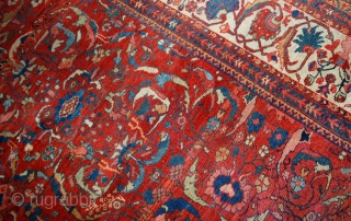 Handmade antique Persian Sultanabad rug 9.10' x 13' ( 303cm x 396cm) 1880s - 1B458                  