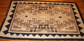 #1B62 American Navajo rug 4.6' x 7.5' c. 1880                        