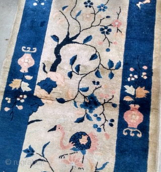 #1B566  Handmade antique Peking Chinese rug 2.7' x 5' ( 82cm x 152cm ) 1900.C
                 